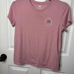 Levi’s Medium Pink Graphic T-Shirt Original 1873 Racing Logo Casual Tee
